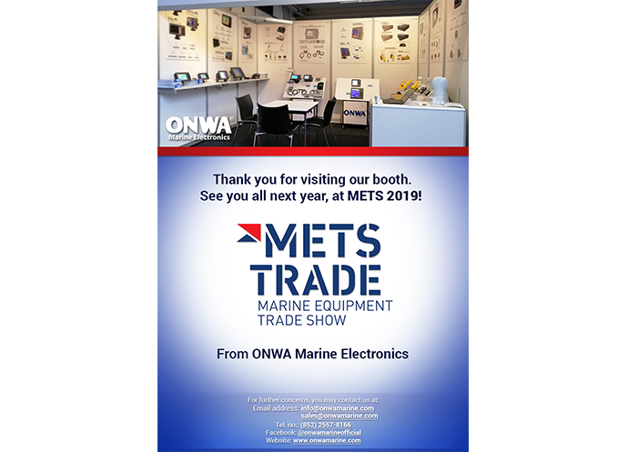 Thank you for Visiting ONWA Marine at METS 2018!